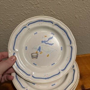 Newcor Countryside Geese Small Plates: Set of 4